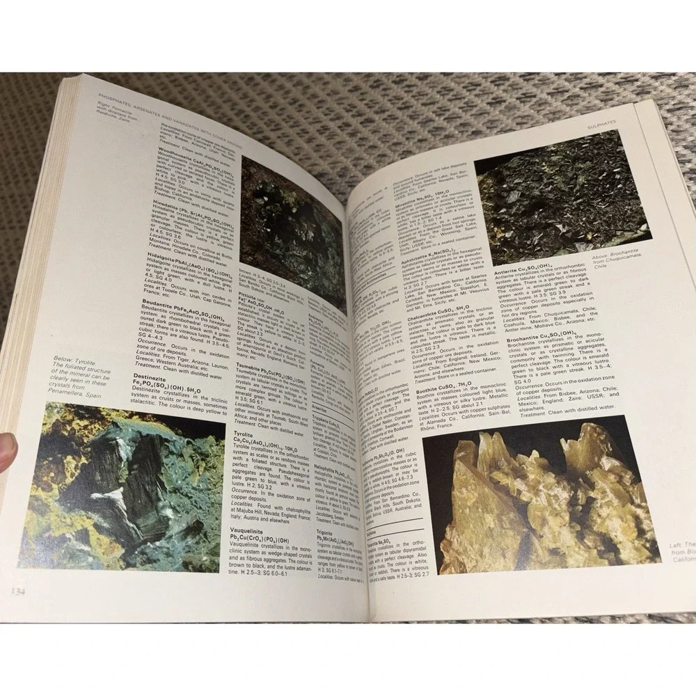 Mineral & Gemstones Vintage Paperback VNR Color Dictionary Mineralogy NonFiction